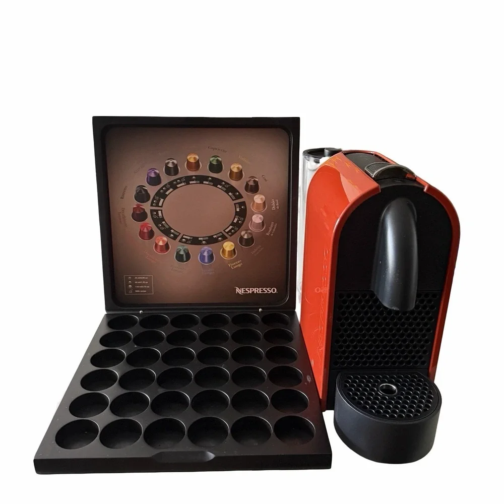 Nespresso U D50 Coffee Machine Orange OriginalLine Pod Holder Tested